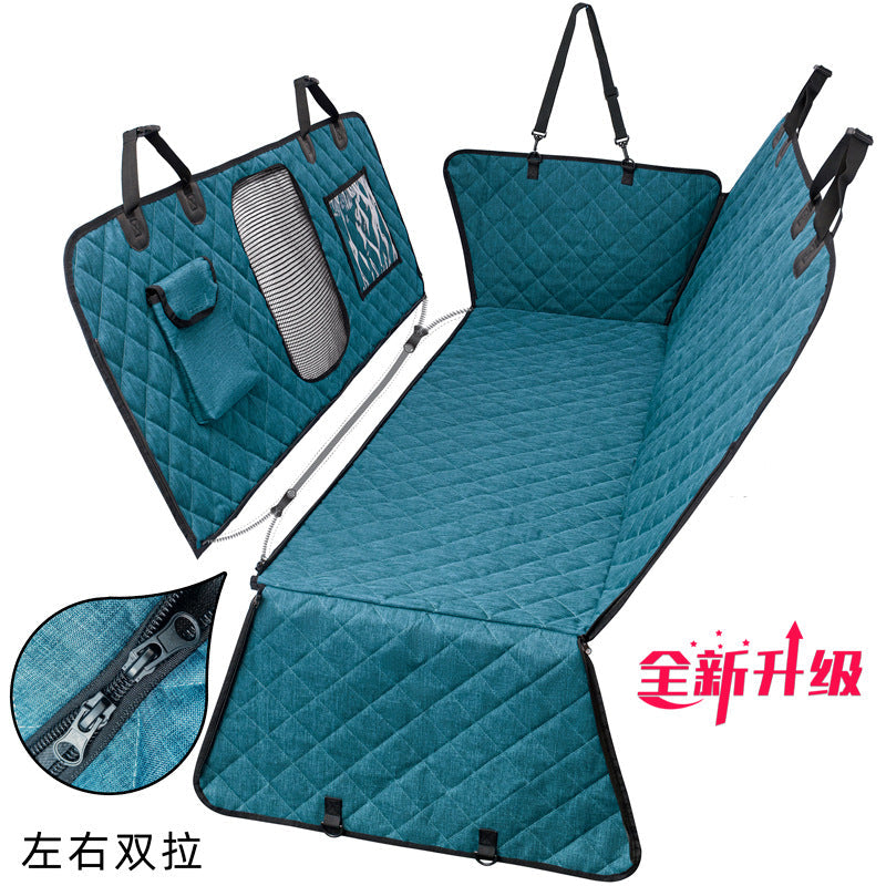 Divisible Rear Car Seat Cover for Pet Hair Protection