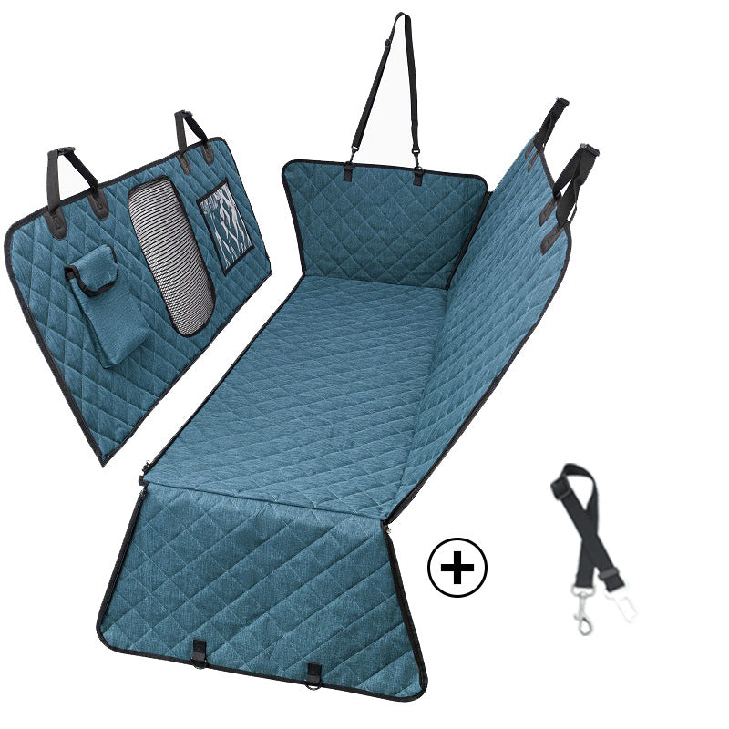 Divisible Rear Car Seat Cover for Pet Hair Protection
