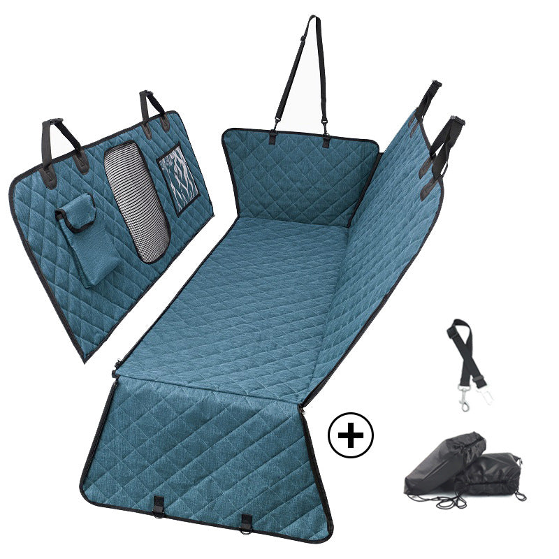 Divisible Rear Car Seat Cover for Pet Hair Protection