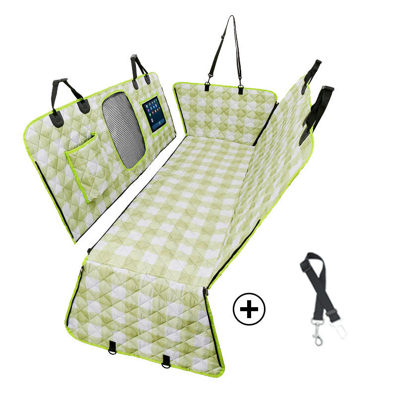 Divisible Rear Car Seat Cover for Pet Hair Protection