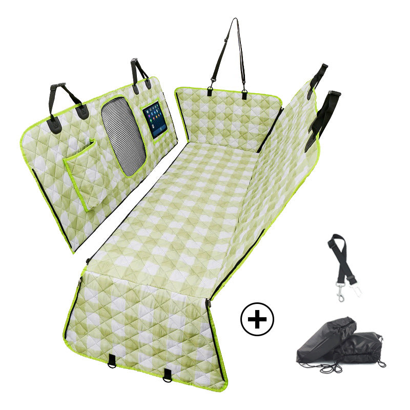 Divisible Rear Car Seat Cover for Pet Hair Protection