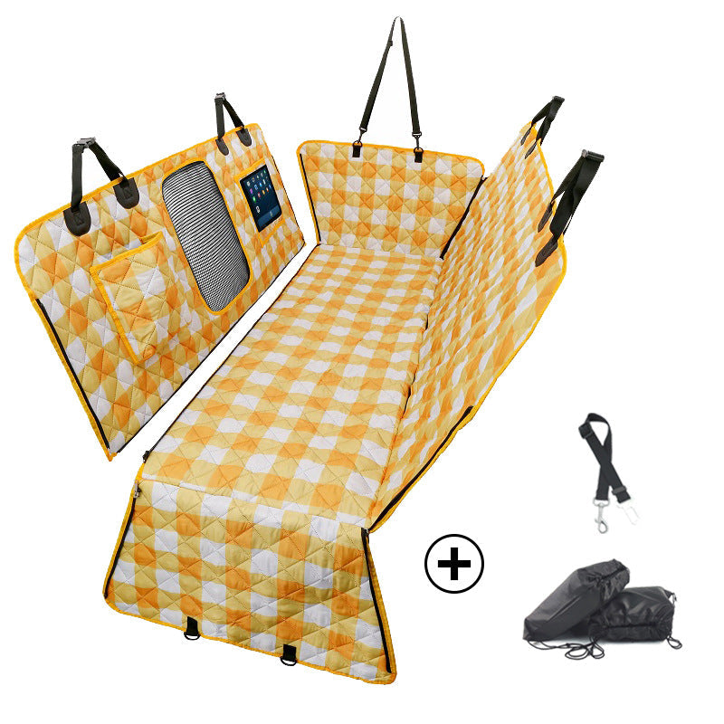 Divisible Rear Car Seat Cover for Pet Hair Protection