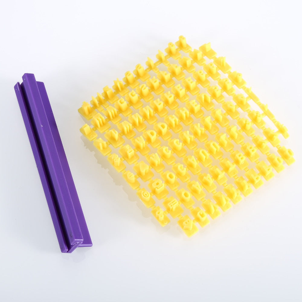 Alphabet Cookie Stamp Set: Emboss Letters in One Press