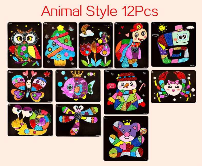 Glitter Transfer Painting Kit for Creative Kids Crafts