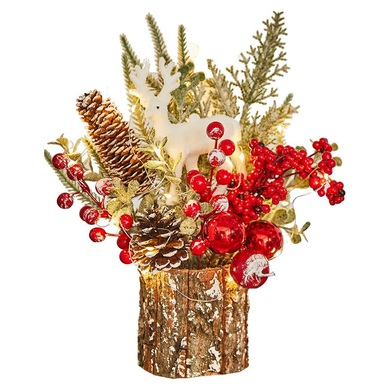 Desktop Christmas Tree Decoration With Warm LED Lights