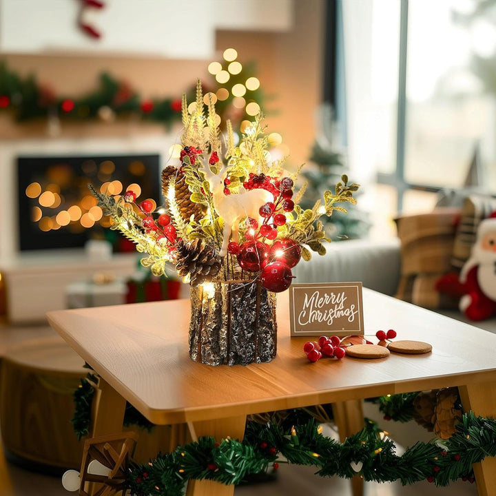 Desktop Christmas Tree Decoration With Warm LED Lights