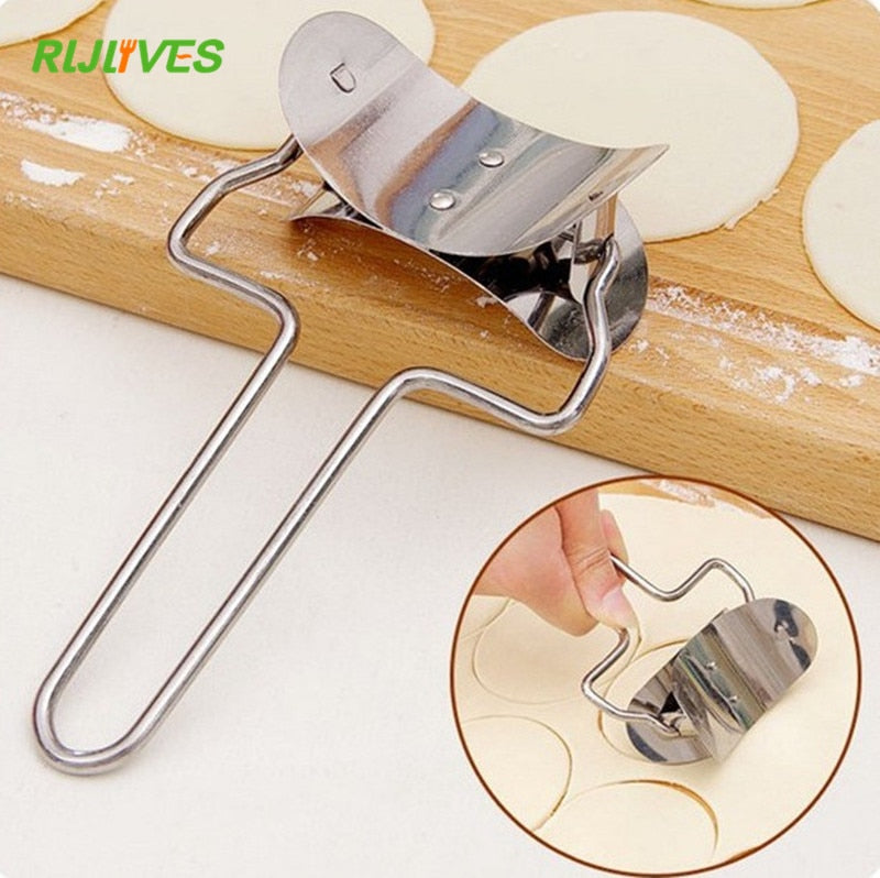 Stainless Steel Dumpling Press Maker with Wrapper Cutter