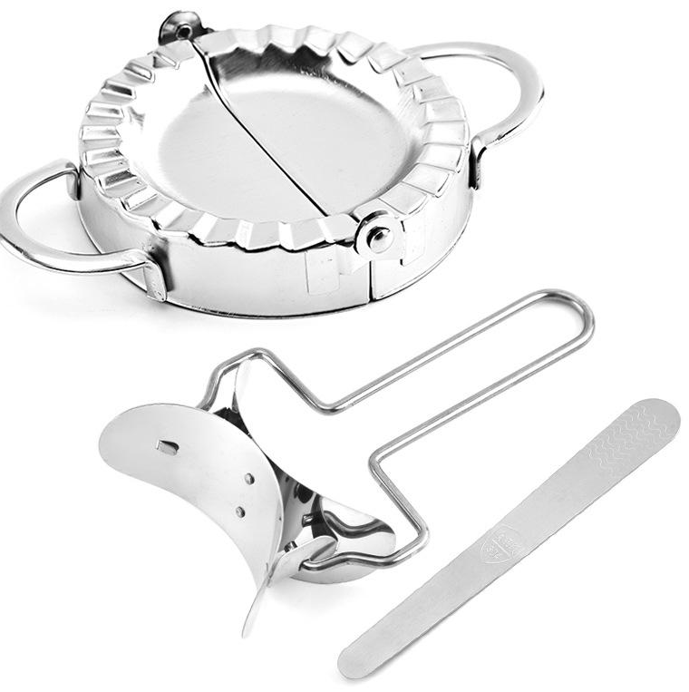 Stainless Steel Dumpling Press Maker with Wrapper Cutter