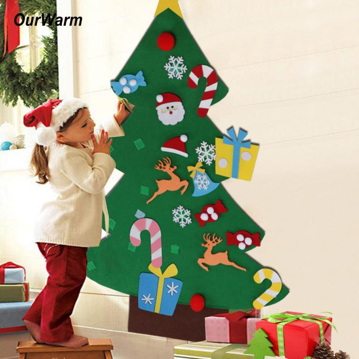 Felt Christmas Tree Wall Decor Kids Can Decorate Themselves