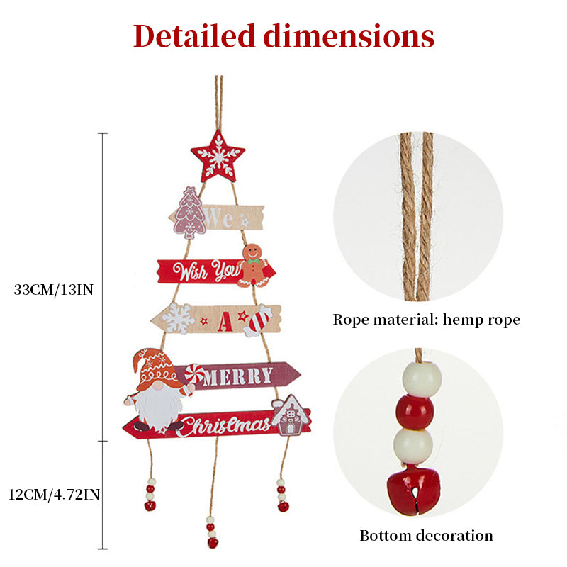 Wooden Christmas Door Sign for Space-Saving Holiday Decor