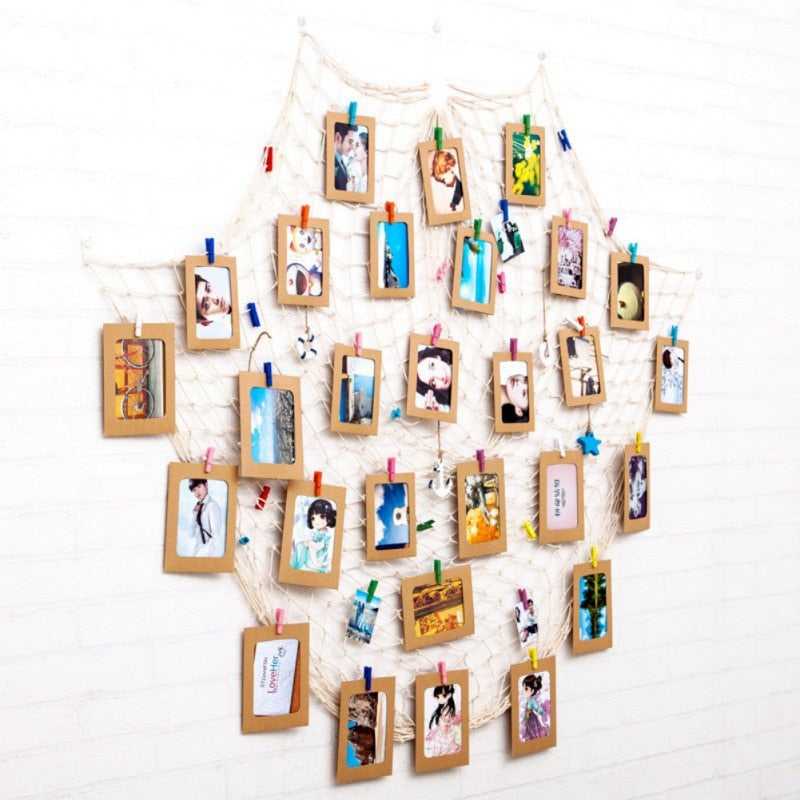 Hanging Photo Display Net for Personalized Wall Decor