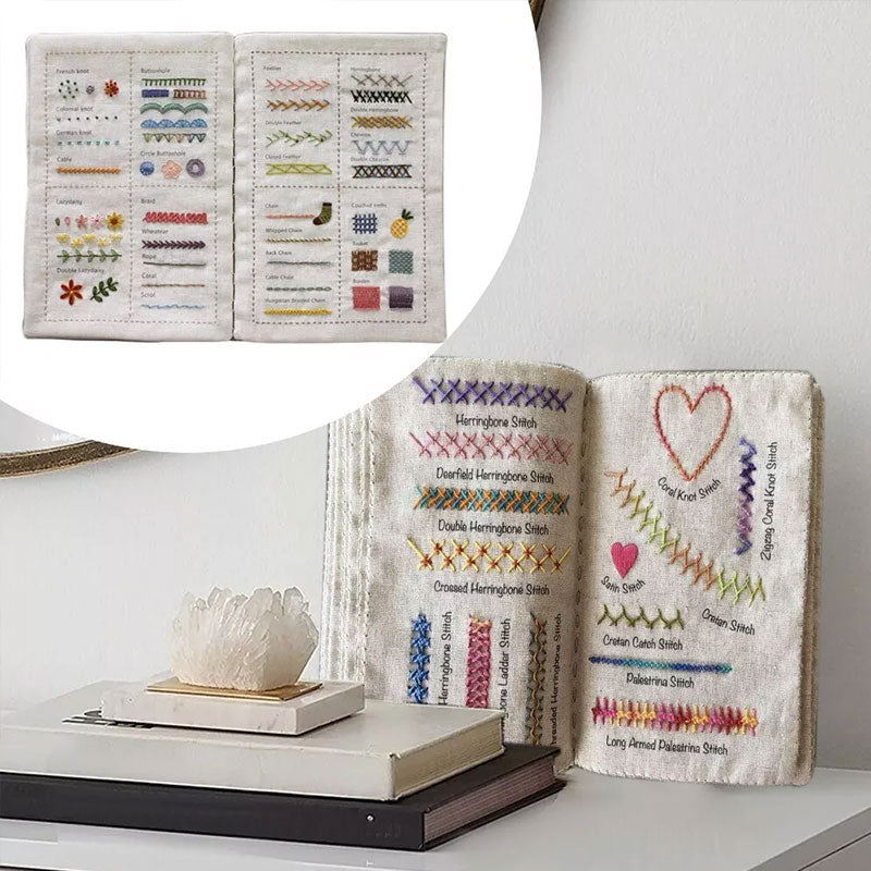 Embroidery Sewing Book Kit for Portable Stitch Practice