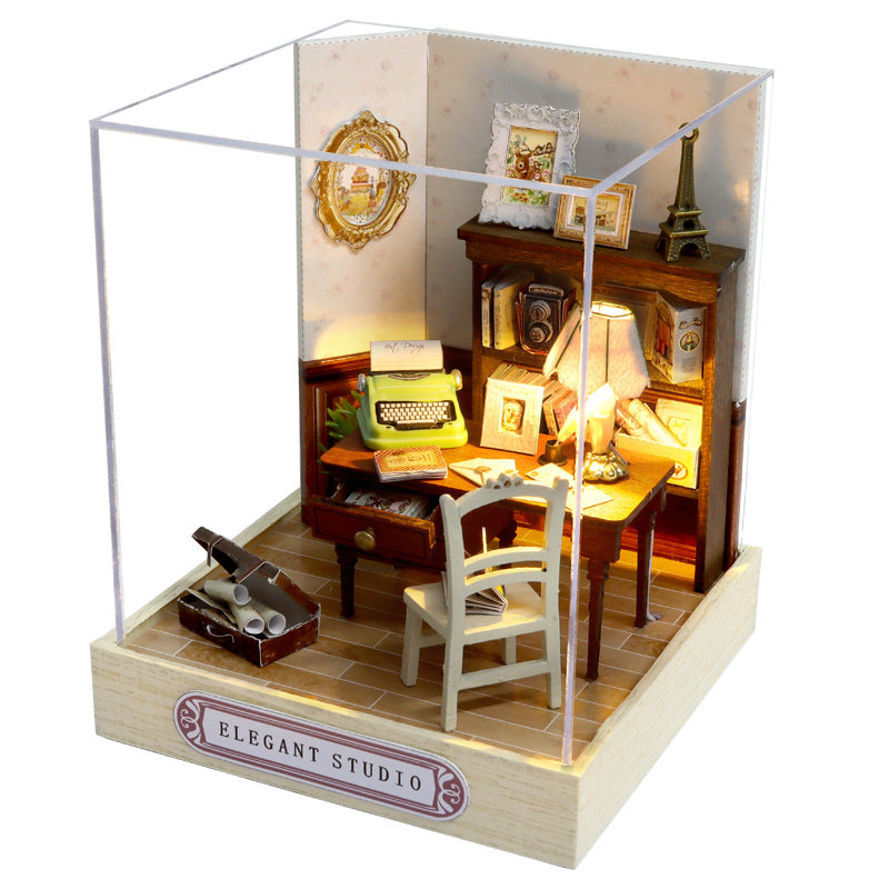 DIY Miniature House Kit for Enchanting Shelf Decor