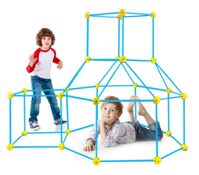 Kids Fort Building Set: 118-Piece Creative Construction Toy