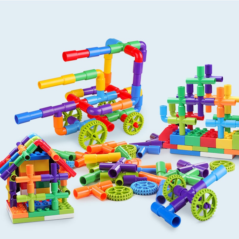 STEM Building Blocks Toy Set for Creative Pipe Play