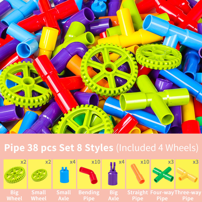 STEM Building Blocks Toy Set for Creative Pipe Play
