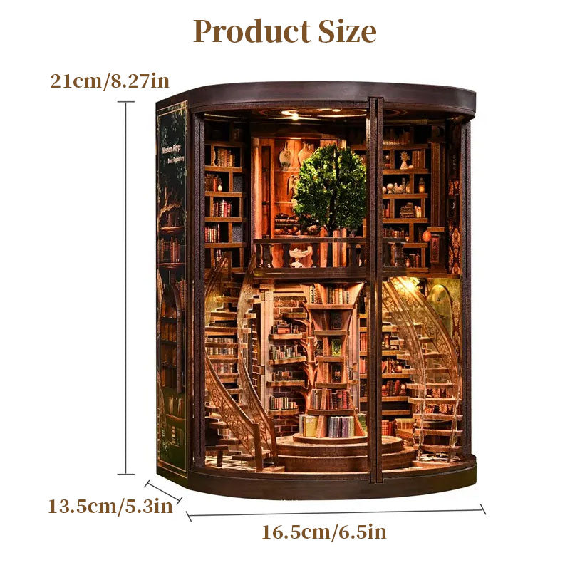 DIY Wooden Book Nook Kit for Glowing Library Decor