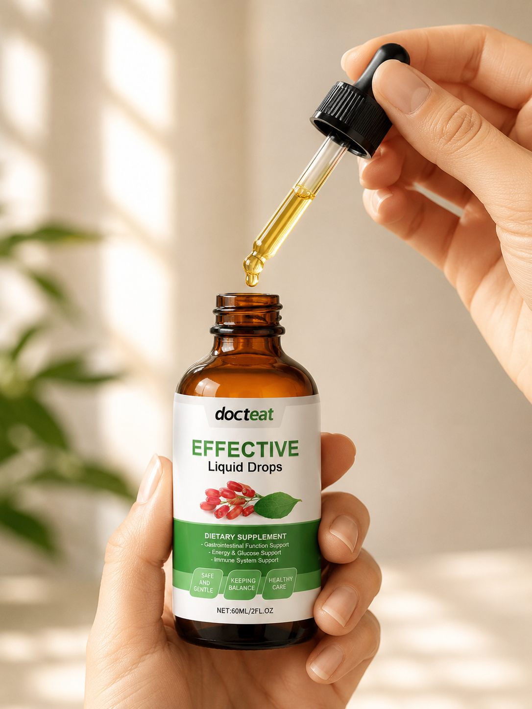 DoctEat Herbal Liquid Drops — Gut, Energy & Immune Support