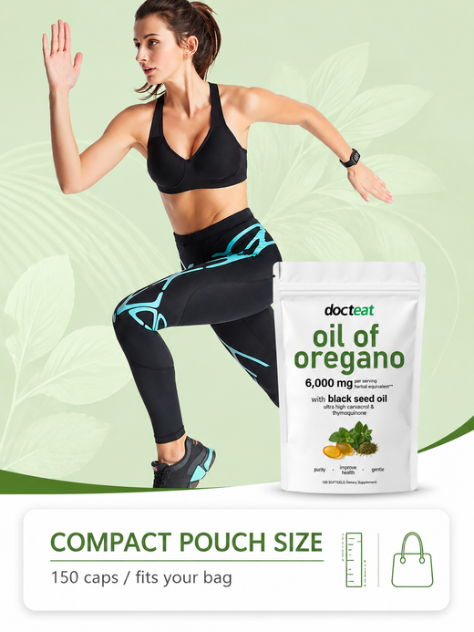 Docteat Oil of Oregano Capsules — 6,000 mg + Black Seed