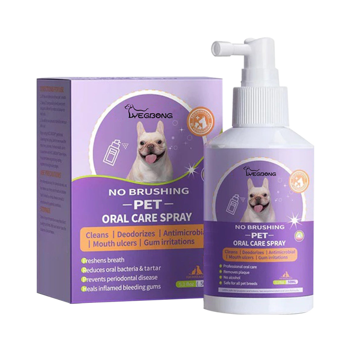 Pet Dental Spray for Fresher Breath & Cleaner Teeth