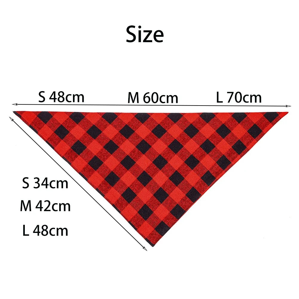 Dog Bandana Scarf – Photo-Ready Plaid Pet Accessory