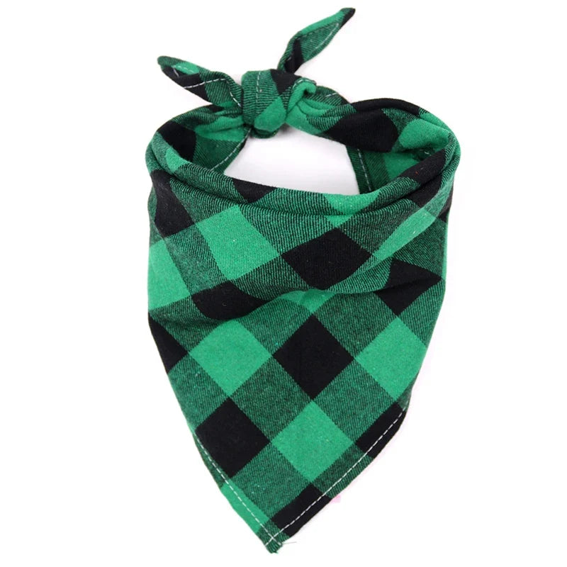 Dog Bandana Scarf – Photo-Ready Plaid Pet Accessory