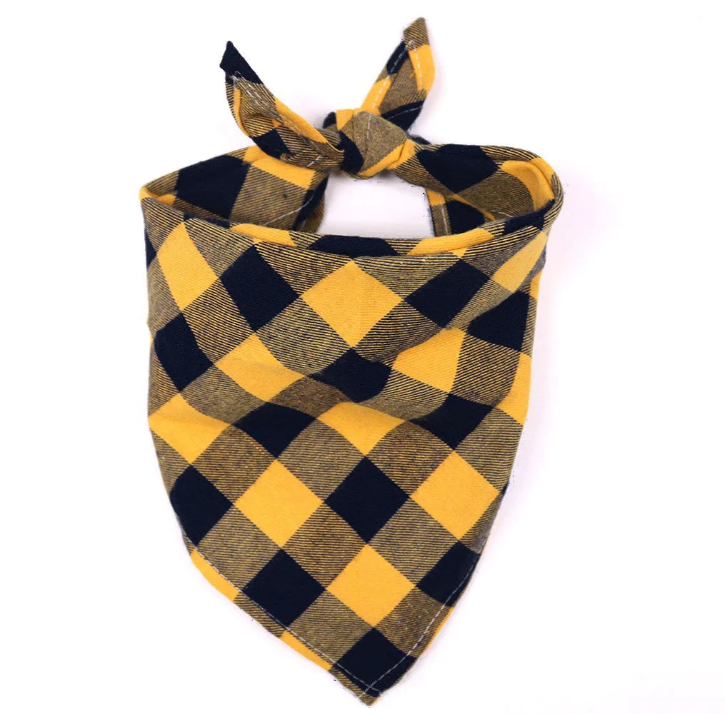 Dog Bandana Scarf – Photo-Ready Plaid Pet Accessory