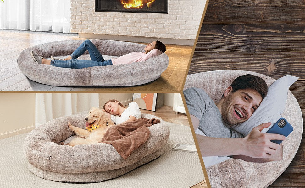 Giant Dog Bed for Cuddling and Lounging Together
