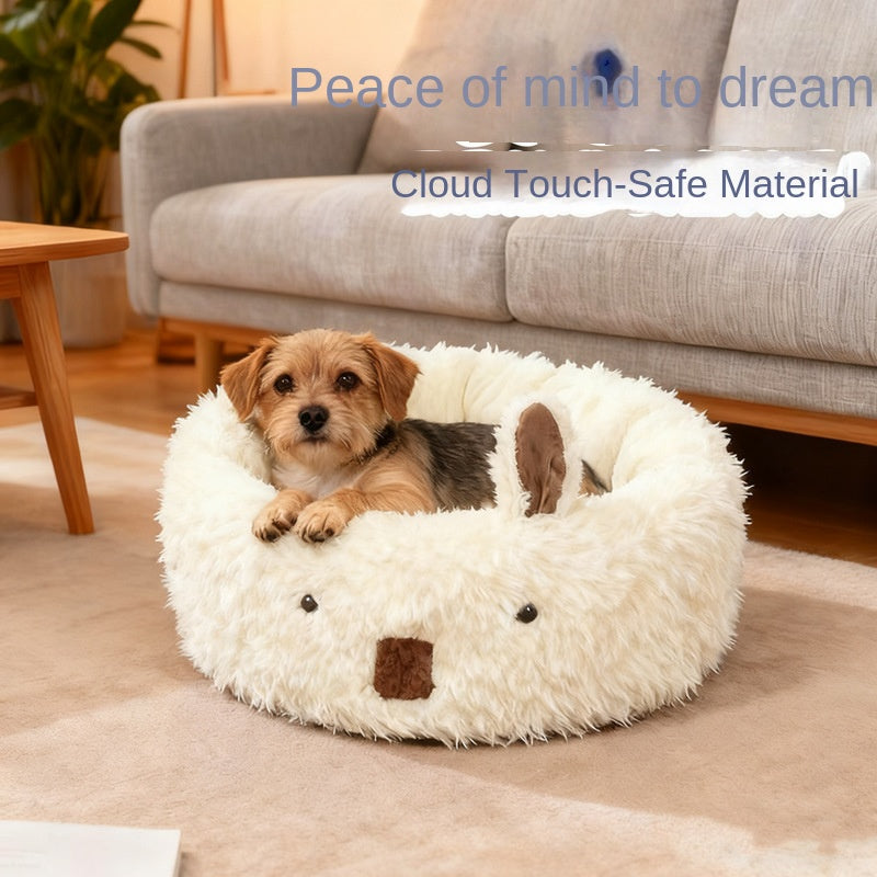 Small Dog Bed: Warm Enclosed Winter Nest for Cozy Sleep