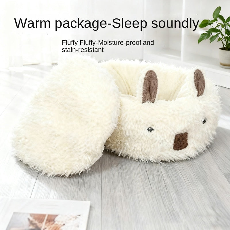 Small Dog Bed: Warm Enclosed Winter Nest for Cozy Sleep