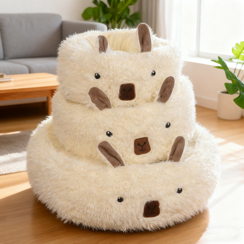 Small Dog Bed: Warm Enclosed Winter Nest for Cozy Sleep