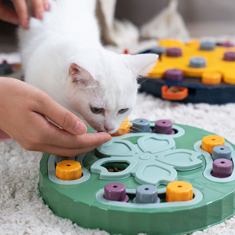 Interactive Pet Feeder Puzzle Toy for Slower Meals