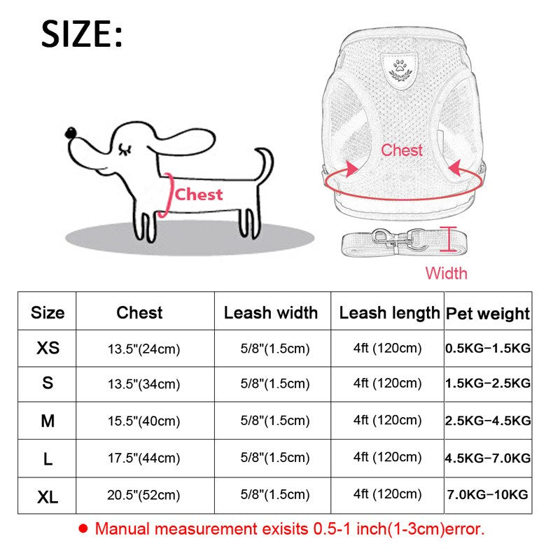 Reflective Dog Harness Leash Set for Safer Daily Walks