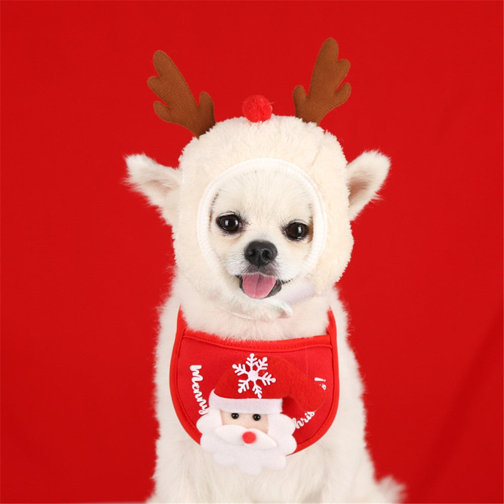Dog Christmas Bandana Set for Festive Holiday Photos