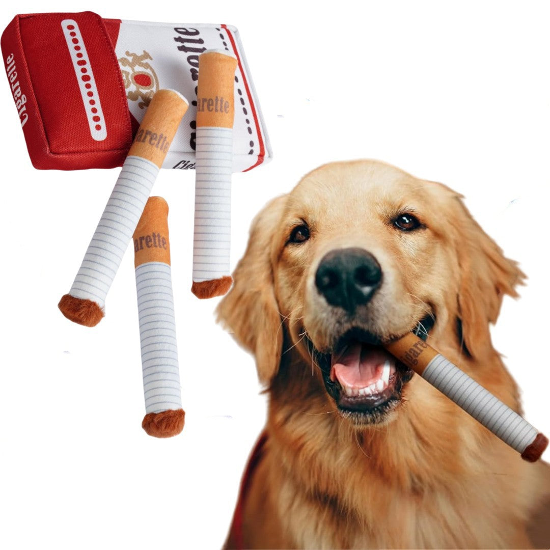 Dog Cigarette Plush Toy for Playful Indoor Chewing
