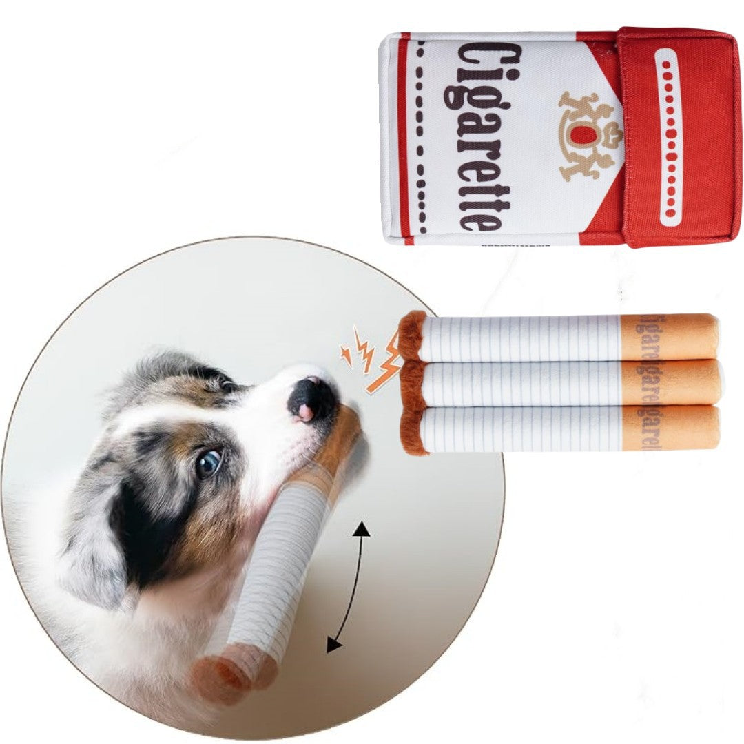 Dog Cigarette Plush Toy for Playful Indoor Chewing