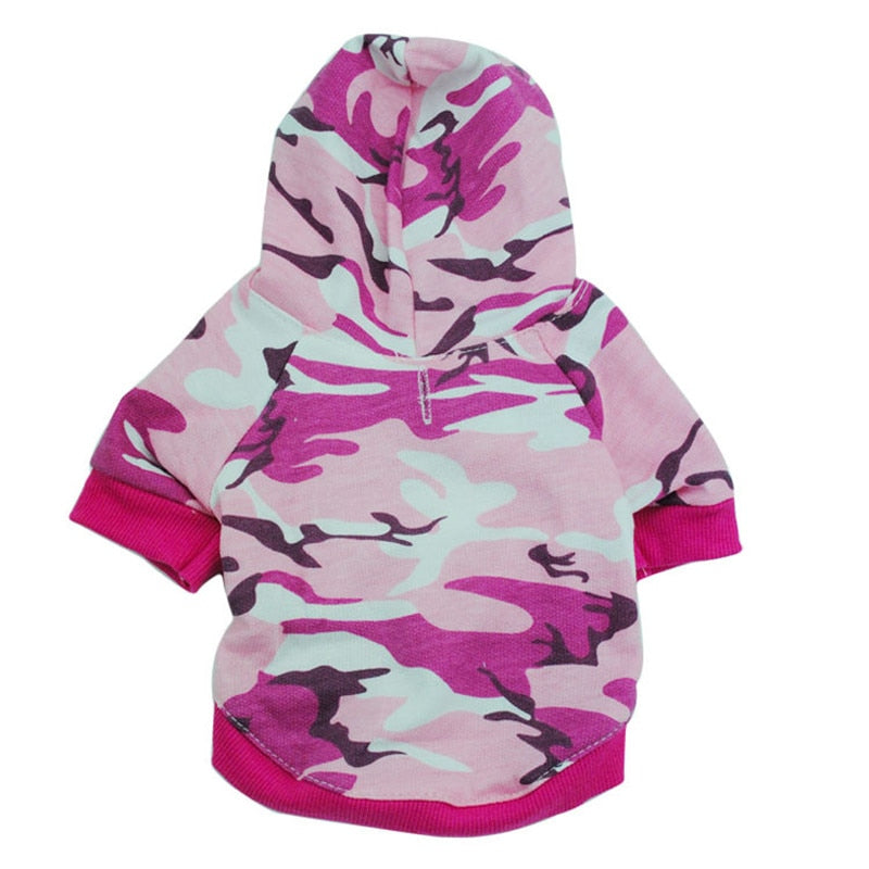 Small Dog Camouflage Hoodie for Cozy Warmth & Style
