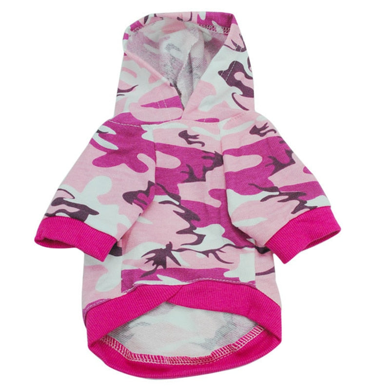 Small Dog Camouflage Hoodie for Cozy Warmth & Style