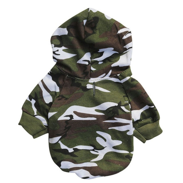 Small Dog Camouflage Hoodie for Cozy Warmth & Style