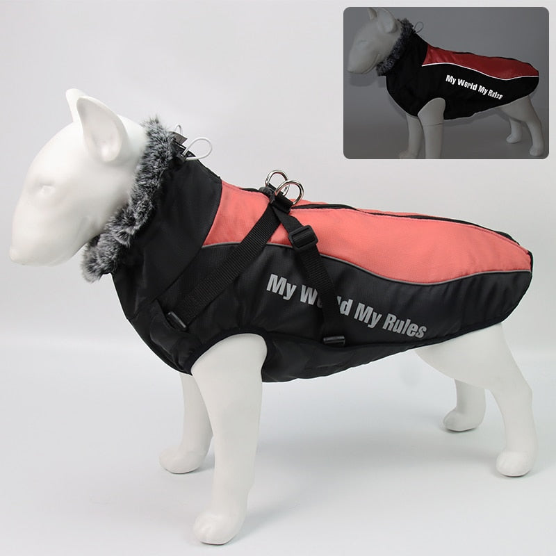 Waterproof Dog Jacket for Large Dogs | Reflective Vest