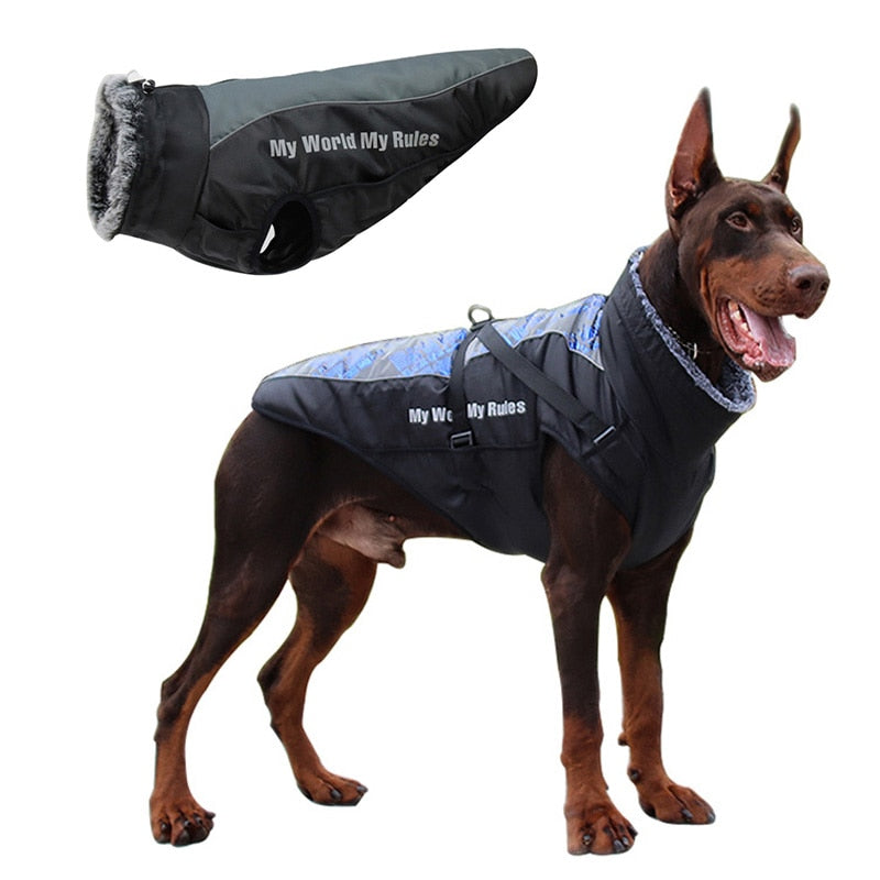 Waterproof Dog Jacket for Large Dogs | Reflective Vest