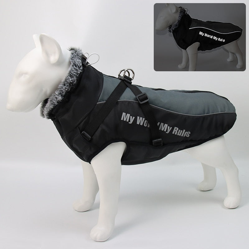 Waterproof Dog Jacket for Large Dogs | Reflective Vest