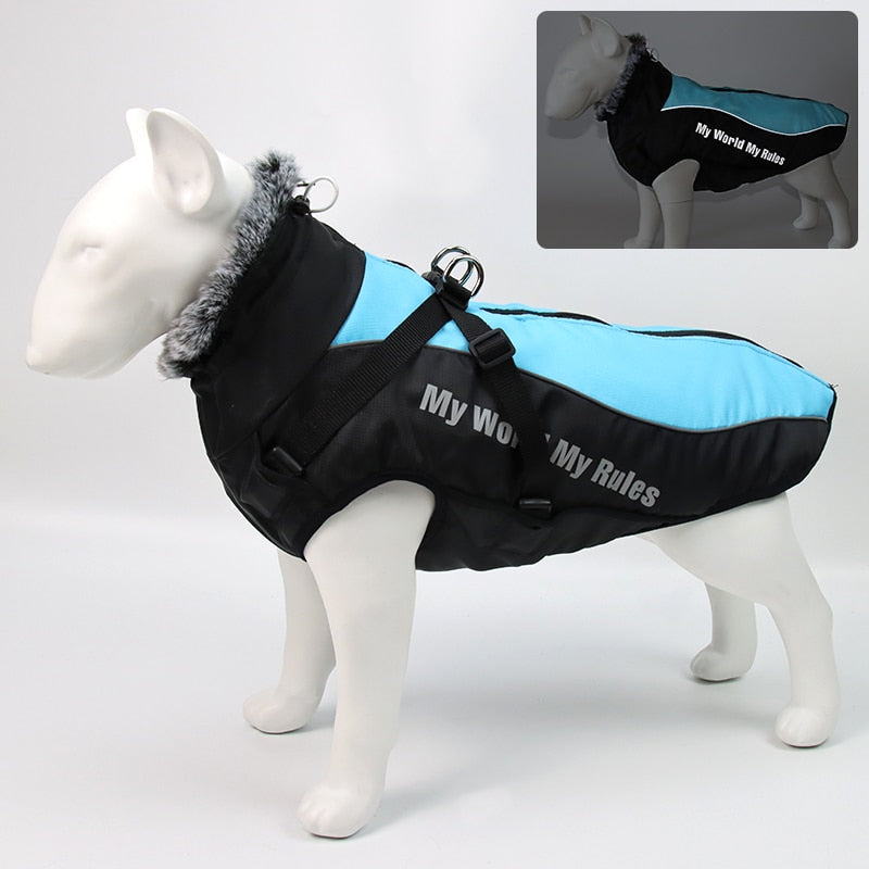 Waterproof Dog Jacket for Large Dogs | Reflective Vest