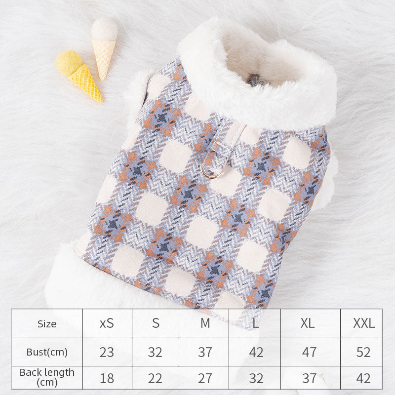 Small Dog Winter Vest for Warm, Fluffy Cold-Weather Comfort