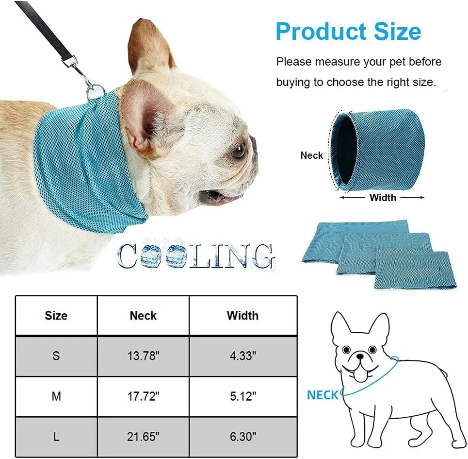 Dog Cooling Bandana for Instant Summer Walk Relief