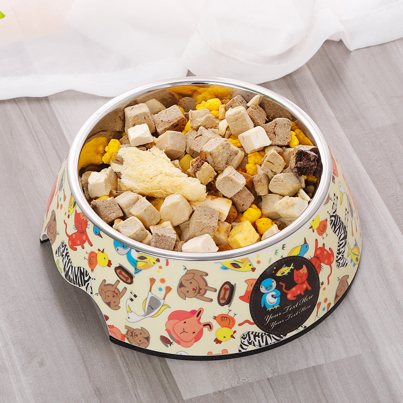 Stainless Steel Dog Bowl With A Stable, Easy-Clean Base