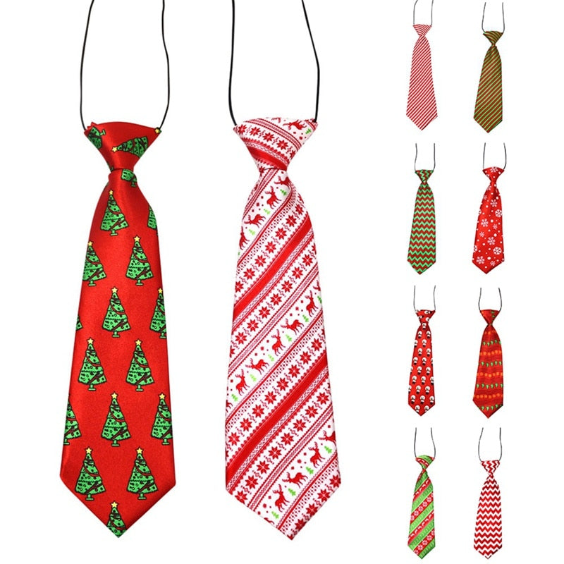 Adjustable Pet Bow Tie Collar for Festive Holiday Photos