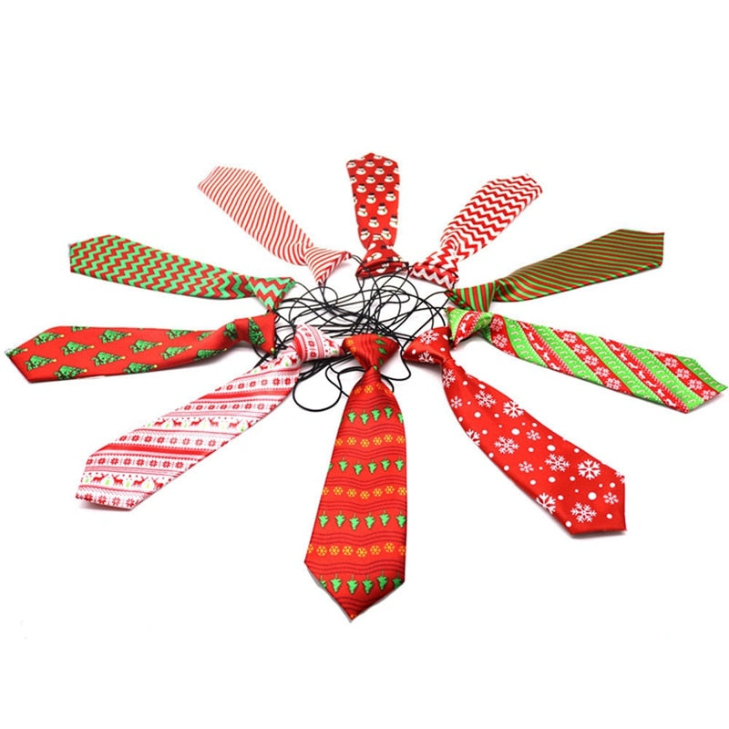 Adjustable Pet Bow Tie Collar for Festive Holiday Photos