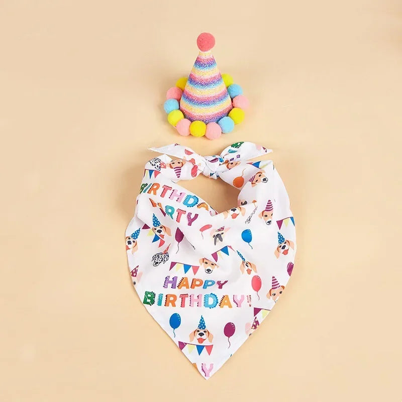 Dog Birthday Party Costume Set – 4-Piece Photo Props