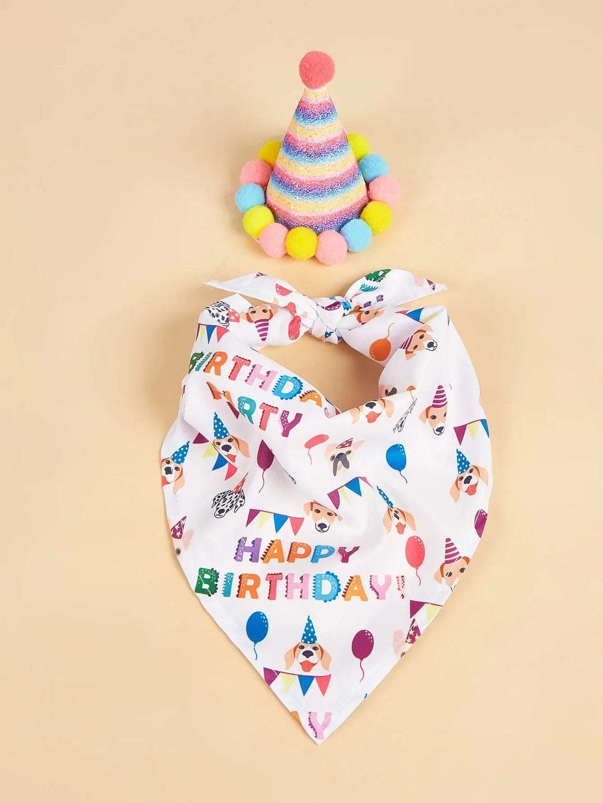 Dog Birthday Party Costume Set – 4-Piece Photo Props